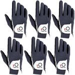 FINGER TEN Mens RainGrip Hot Wet Weather Comfort Extra Value Left Hand LH Right Hand RH Durable Golf Gloves Value 6 Pack (24=Medium Grey, Worn on Right Hand(Left-Handed Golfer))