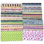 Gnognauq 30x30cm Fabric Squares Sheets Patchwork Craft Cotton Quilting Fabric Bundles DIY Patchwork Crafts with with Different Patterns for Crafts and DIY Sewing (25pcs)