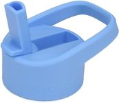 HYDRO CELL Sports Cap w/Straw for Wide Mouth Water Bottles - BPA Free Flip Spout Replacement Lid - 64 oz, 40 oz, 32 oz, 24 oz, 18 oz, 14 oz. Sports Top Accessories (Blue Sports Cap, 64oz)