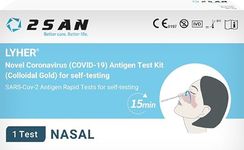 2San Lyher Rapid Antigen COVID-19 Test Kit – 1 Pack, Quick At-Home Testing with Accurate, Reliable Results, Easy Self-Test for COVID-19 Detection, All-Inclusive Kit