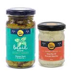 Bun Maska Combo Basil Pesto (190g) And Garlic & Fresh Herbs Butter (100g)