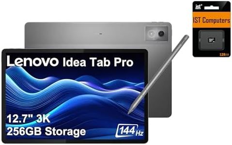 Lenovo Idea Tab Pro AI Android Tablet, 12.7" 3K QHD 144Hz Touchscreen, MediaTek Dimensity 8300, 128GB Storage + 128GB SD Card, Tab Pen Plus, 11-Hr Long Battery Life, Lightweight for Student & Gaming