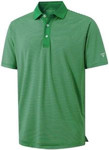 M MAELREG Mens Golf Shirt Dry Fit Short Sleeve Striped Performance Moisture Wicking Polo Shirt Golf Shirts for Men