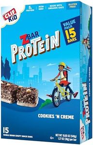 Zbar Protein - Cookies 'n Creme - Crispy Whole Grain Snack Bars - Made with Organic Oats - Non-GMO - 5g Protein - 1.27 oz. (15 Pack)
