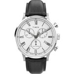 TIMEX Leather Men White Analog Dial Watch- Tw2U88100Uj