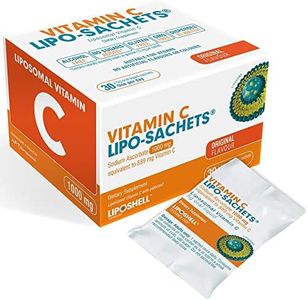 Lipo-Sachets Liposomal Vitamin C - 1,000mg Per Serving for Immune and Collagen Support - High Absorption - GMO Free, No Added Sugar, Vegan - 30 Liposomal Liquid Vitamin C Packets