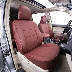EKR 4runner Seat Covers Full Set 5 Seats 2025 2026,Car Seat Cover for Toyota 4 Runner,Waterproof Leather Seat Covers for Cars SUV,Automotive Seat Covers,Car Seat Protector,(Burgundy)