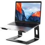 BESIGN LS03 Aluminum Laptop Stand, Ergonomic Detachable Computer Stand, Riser Holder Notebook Stand Compatible with Air, Pro, Dell, HP, Lenovo More 10-15.6" Laptops (Black)