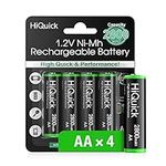 HiQuick AA High-Capacity Rechargeable Batteries 2800mAh Triple A NiMH Battery Retail Pacakge Pack of 4