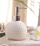 Skywalker Ceramic 250 ml Dots Carved Liquid Soap Dispenser (White), Pack of 1