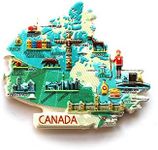 GTNINE Country Map Fridge Magnets Refrigerator Magnets Office Magnets for Funny Decor Home Decor Car Decor Refrigerator Decor Canada