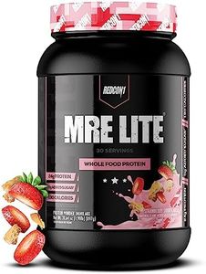 REDCON1 MRE Lite Whole Food Protein Powder, Strawberry Shortcake - Low Carb & Whey Free Meal Replacement with Animal Protein Blends - Easy to Digest Supplement Made with MCT Oils (30 Servings)