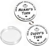 Mom Daddy Funny Decision Coin for Women Men Parent New Baby Gift for First Time Moms Dads Pregnancy Mothers for Moms Dads Mummy to Be Birthday Present