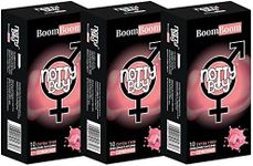 NottyBoy Sweet and Fruity Ultra Thin Bubblegum Flavored Condoms For Men - 30 Count | Smells Great Taste Better | Oral Use | Smooth | Latex | Organic | Proper Fit