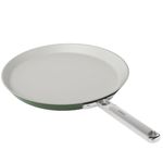 Ember Cookware Arcilla Ceramic Non Stick Dosa Tawa 28cm | Stainless Steel Handle | with Spatula | Induction Safe | Non Toxic Tawa | PFAS, PTFE & PFOA Free | Capri Series | Green