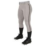 CHAMPRO Tournament Traditional Low Rise Softball Pant with Contrast-Color Braid Piping