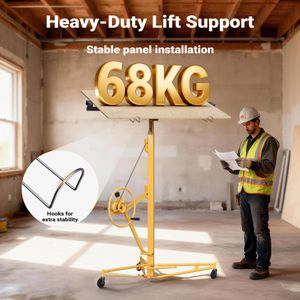 XPOtool Drywall Lift – Adjustable Panel Hoist, 68kg Capacity