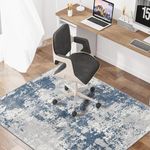 WTHYGB Office Chair Mat for Hardwood Floor Abstract Washable Desk Throw Rug for Rolling Chair Non-Slip Computer Chair Protector 48”x60”