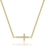 Lit Wall Sideways Cross Necklace fo