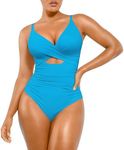 SHAPELLX Blue Tummy Control Swimsuits Women Shapewear Swimsuits Women Slimming Swimwear (Blue,XX-Large)
