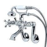 Kingston Brass KS269C Vintage Wall Mount Clawfoot Tub Filler with Hand Shower, Chrome