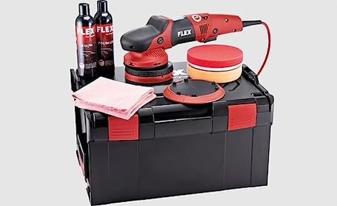 Flex XFE 7-15 150 P-Set Eccentric Polisher (710 W, Polishing Stroke 15 mm, Max. Polishing Body 160 mm, Max. Backing Plate 150 mm, Polishing Machine with Accessories) 447110