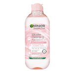 Garnier Micellar Rose Water For Dull Skin 400 ml, Glow Boosting Face Cleanser and Makeup Remover, Recognised By The British Skin Foundation, Use With Reusable Micellar Eco Pads