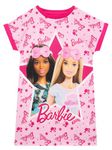 Barbie Nightdress | Girls Nightdress | Short Sleeve Girls Pyjamas | Fashionista Girls Nightie | Pink | 3-4 Years