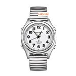 Hearkent Talking Watch for Women-Elderly or Visually Impaired Watches American-Style English Voice Timekeeping Watch-Ideal Gifts for Mother or Sisters., Silver 1