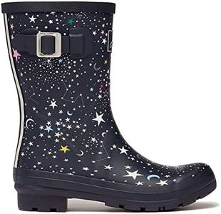 Joules Women's Molly Welly Boots Rain, Navy Stars, 9 UK