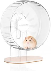 Bucatstate Roue d'exercice pour Hamster, 21cm Roue Hamster Silencieuse Transparent Accessoire de Cage, Hamster de Jouet, Roue de Course pour Gerbilles Chinchilla Cochons d'Inde
