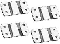 Flush Mount Brackets, Stainless Steel Picture Frame Brackets, Heavy Duty Headboard Wall Fixings, Headboard Hooks, Ideal for Hanging Photos, Mirrors, Art Gallery and More (4 Pairs)