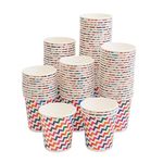 PARICOTT 200ml Zigzag Printed Cup|Eco-Friendly Disposable Glasses Drinking Cups|Cocktail Cold Drink Juice Water Party Paper Cups for Hot & Cold Beverages, Pack of 50pcs