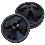 Joywayus 2PCS 3-3/8 Inch Black Rubber Garbage Disposal Splash Guard Quiet Collar Sink Baffle Replacement Upgraded Removable Drain Plugs Multi-Function Food Waste Disposer Parts Accessories