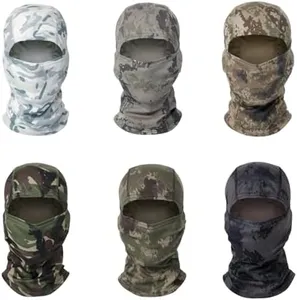 M.K ZIZZYPOP Breathable Full Face Mask with UV Protection - Motorcycle Balaclava for Outdoor Sports & Cold Weather Activities (Standard, A14-6PC, ONE SIZE)