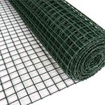 1m x 5m Plastic Garden Mesh Netting – Green Reusable Vegetable Fruit Bush Fencing Roll – Heavy Duty Gardening Net Fence Sheet – Climbing Plant Trellis Protection – Bird Guard – Tree Barrier
