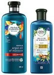 Herbal Essences bio:renew Argan Oil of Morocco SHAMPOO, 400ml & Herbal Essences Argan Oil of Morocco SHAMPOO- For Hair Repair and No Frizz- No Paraben, No Colorants, 240ML