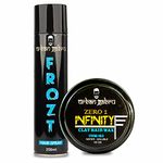 Urbangabru Combo Hair Styling Kit - Clay Hair Wax:Zero to Infinity (100 gm) and Frozt Hair Spray Extreme Hold (250 ml) (Hair Wax + Hair Spray)