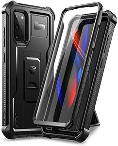 Dexnor for Samsung S20 Case, [Built in Screen Protector and Kickstand] Heavy Duty Military Grade Protection Shockproof Protective Cover for Samsung S20 - Black