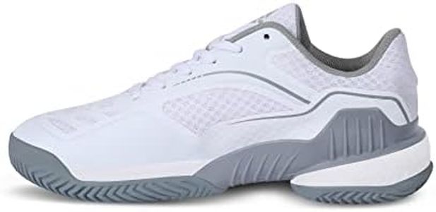 Nivia RAY 2.0 Tennis Shoes for Men | High-Performance Court Footwear | Non-Marking Court Shoes for Tennis and Athletic Performance | Tennis Court Sports Shoes | (White) | Size UK11