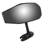 CIPA 01609 Black Vision 180 Degree Marine Mirror with Deluxe Cast Aluminum Cup Mounting Bracket