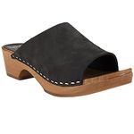 Vollsjö Women's Classic Clogs with Heel 1/10-5168, Black,3