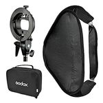 GODOX Softbox with S Type Bracket Bowens S Mount Holder Foldable Mini Size 60x60cm Soft Box Kit for Flash Camera Studio Photography