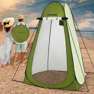 AOSION Privacy Shower Tent,Pop Up Changing Tent,Camp Bathroom Changing Dressing Room,Portable Toilet Tent with Carry Bag for Camping, Beach, Green.