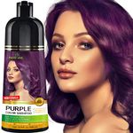 Herbishh Hair Color Shampoo for Gray Hair – Hair Dye Shampoo – Colors Hair in Minutes – Lasts Up To 2-3 Weeks – 500 Ml – 3-In-1 Hair Color – | Herbishh (Purple)