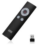 Wireless Clicker for PowerPoint - August LP200 - Laser Pointer Powerful 100m Red Dot Presenter - Advanced Hotkey Controls ALT + TAB PC Remote Control up to 15m range USB - Includes carry case - Black