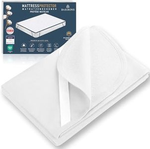 BARBONS Matratzenschoner 100x200 cm - Oeko-TEX Zertifiziert wasserdichte Matratzenauflage Inkontinenzunterlage waschbar Nässeschutz Atmungsaktiv (100 x 200 cm)