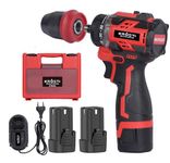 KROST-X-SERIES Brushless Cordless 18V Drill 2 IN 1 Removable Metal Drill Chuck - Torque Screwdriver Keyless Drill Chuck 2pcs 18V Li-Ion Batteries