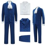 AYYOHON Austin 60s Spy Swinger Costume Powers Groovy Costumes for Men Halloween Costumes Suit Party Velour Cosplay Outfit M