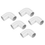 sourcing map PVC Conduit Coupler 90 Degree Elbow Fittings 20mm Change Direction for Hose Electrical Conduit Pack of 10